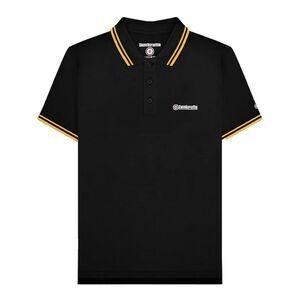Lambretta Mens Tipped Big & Tall Polo Shirt / Black/Gold
